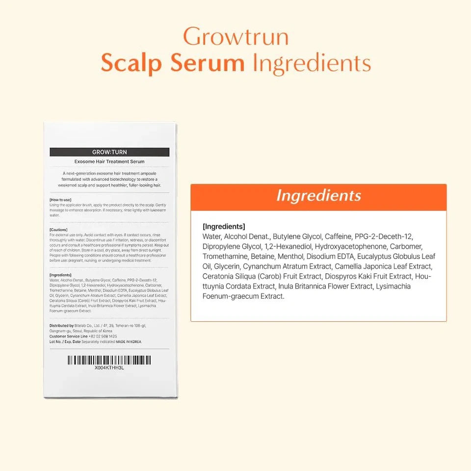 Growturn Hair Brush Serum l Clinically Proven for Visibly Fuller Hair & Healthy Scalp