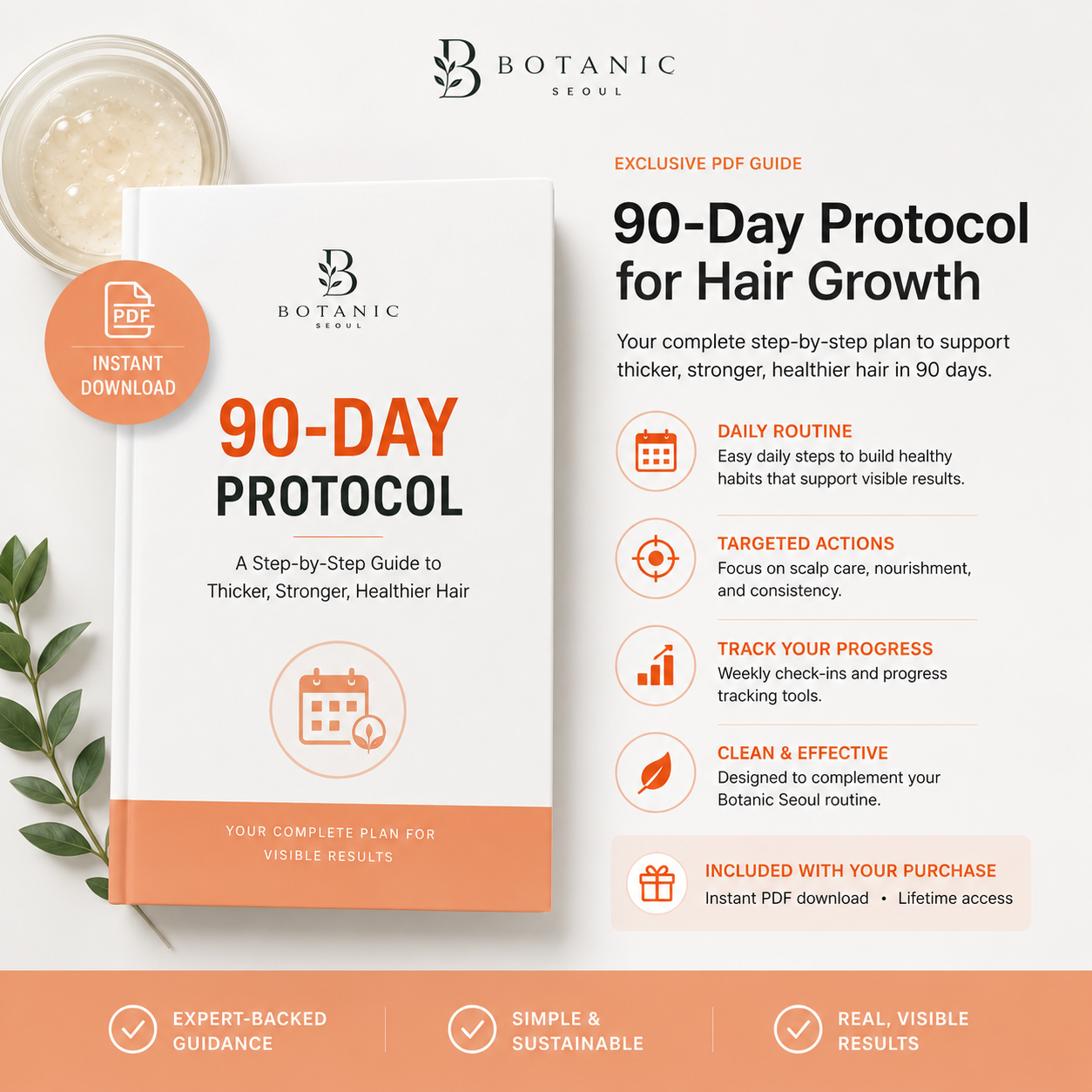 "90-Day Hair Recovery Protocol" PDF guide