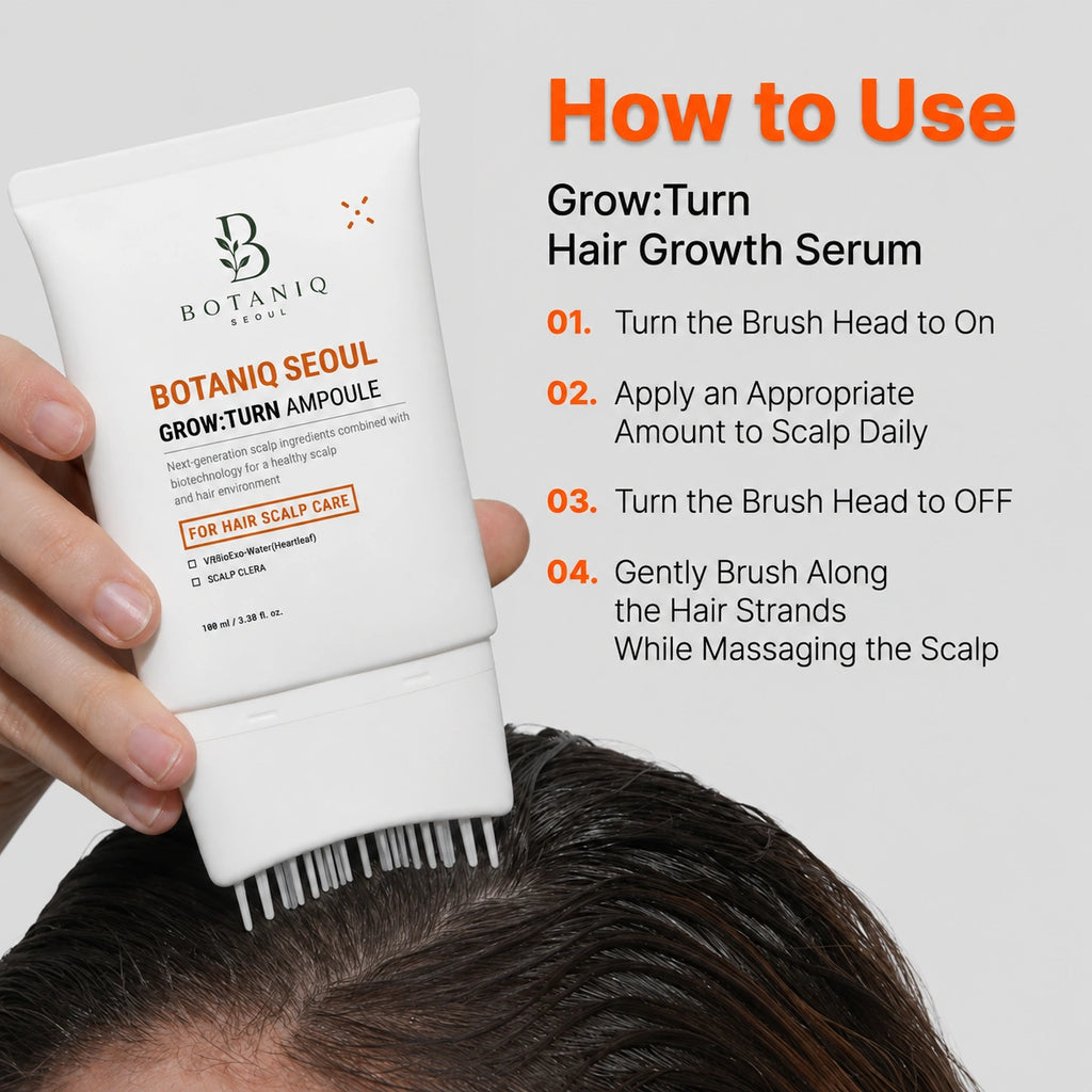 Growturn Hair Brush Serum l Clinically Proven for Visibly Fuller Hair & Healthy Scalp